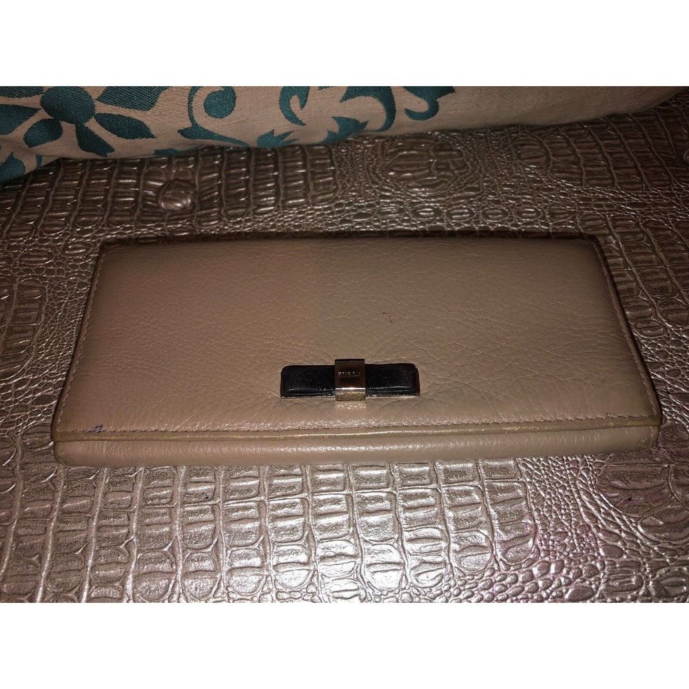 Furla Nude Leather Continental Envelope Wallet Chantilly Bow